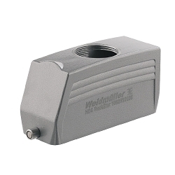 Weidmuller RockStar 1662550000 Standard Rectangular Insert Hood, Top PG29 Entry, Aluminum