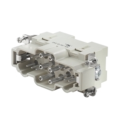 Weidmuller 1790000000 MixMate Connector Insert, 8 to 14 AWG Wire, Axial Screw/Male Connection, Copper Alloy