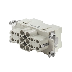 Weidmuller 1790010000 MixMate Connector Insert, 8 to 14 AWG Wire, Axial Screw/Female Connection, Copper Alloy