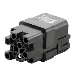 Weidmuller 1993820000 HQ Series Contact Insert, 12+Ground Positions, 0.14 to 2.5 sq-mm Wire, Crimp/Female Connection, PA GF