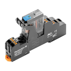 Weidmuller 2576210000 D Series DRI Relay Module Kit With Test Button, Free-Wheeling Diode, 21.8 mA, 10 A, 1CO Contact, 24 VDC V Coil