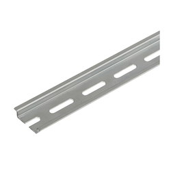 Weidmuller 0514570000 Direct Screwed Terminal Rail With Slot, 2 m L x 35 mm W x 35 mm H, Steel