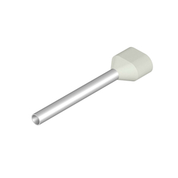 Weidmuller 9037250000 Twin Wire End Ferrule With Plastic Collar, 18 AWG, 24 mm L, Copper, White