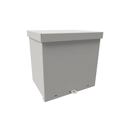 Wiegmann RSC080806 Rainproof Enclosure With Knockout, 8 in W x 6 in D x 8 in H, NEMA 3R, Carbon Steel