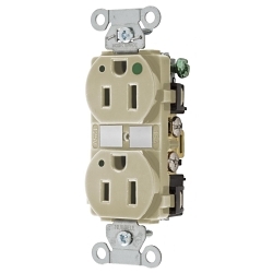 Hubbell 8200IVL Straight Blade Receptacle