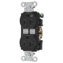 Hubbell 8300BK Straight Blade Receptacle