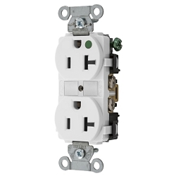 Hubbell 8300WHI Straight Blade Receptacle