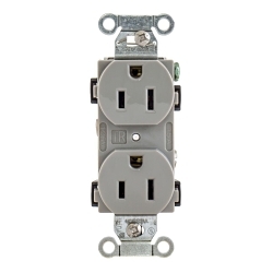Hubbell BR15GRY Straight Blade Receptacle