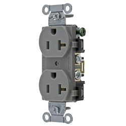 Hubbell BR20GRY Straight Blade Receptacle