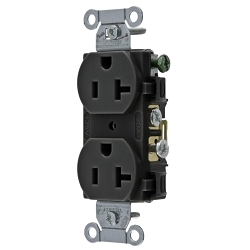 Hubbell CR20BLK Straight Blade Receptacle