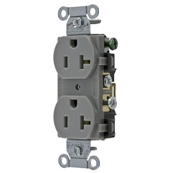 Hubbell CR20GRY Straight Blade Receptacle