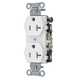 Hubbell CR20WHI Straight Blade Receptacle