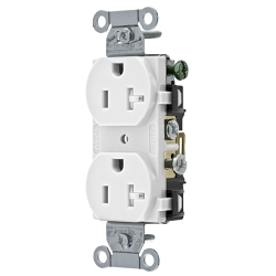 Hubbell CR20WHITR Straight Blade Receptacle
