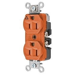 Hubbell CR5252IG 1-Phase Duplex Grounding Heavy Duty Screw Mount Straight Blade Receptacle