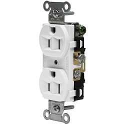 Hubbell CRF15WHI Straight Blade Receptacle