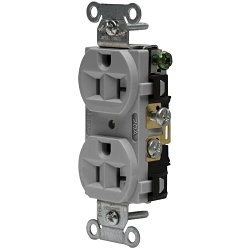 Hubbell CRF20GRY Straight Blade Receptacle