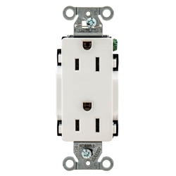 Hubbell DR15WHI Straight Blade Receptacle