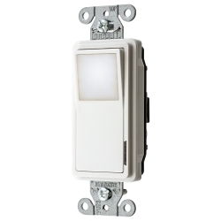 Hubbell DS120NLWH Decorator Switch