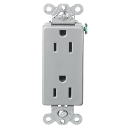 Hubbell HBL2152GY Straight Blade Receptacle