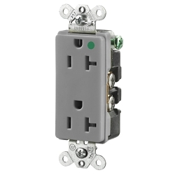 Hubbell HBL2182GY Straight Blade Receptacle