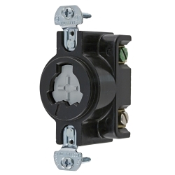 Hubbell HBL23000HG HBL 1-Phase Grounding Single Screw Mount Locking Receptacle
