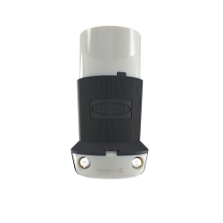 Hubbell hbl2313st Locking Device, 125 V, 20 A, 2 Poles, 3 Wires, Black/White