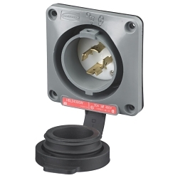 Hubbell HBL2435SW Locking Flanged Inlet
