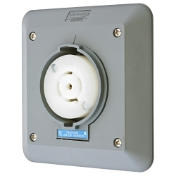 Hubbell HBL2510SR2 Hubbell Twist-Lock Safety-Shroud Locking Receptacle