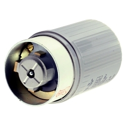 Hubbell HBL25515 Grounding Portable Standard Sized Shrouded Cord Mount Locking Male Plug