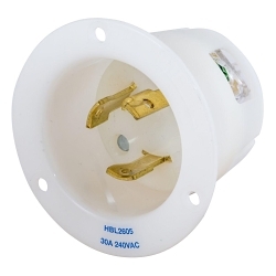 Hubbell HBL2605 Locking Flanged Inlet