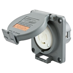 Hubbell HBL2710SW Wiring Device-Kellems Twist-Lock Safety-Shroud Locking Receptacle