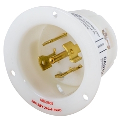 Hubbell HBL2805 Locking Flanged Inlet
