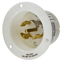 Hubbell HBL2835 Twist-Lock Insulgrip Locking Flanged Inlet