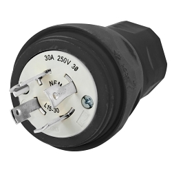 Hubbell HBL28W75BK Locking Plug