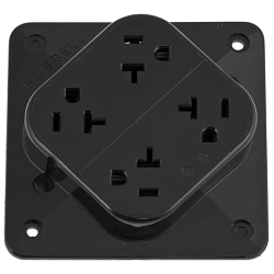 Hubbell HBL420BK Straight Blade Receptacle