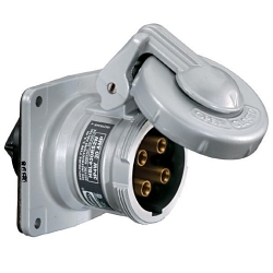 Hubbell HBL430RS2WR Pin and Sleeve Receptacle