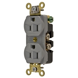 Hubbell HBL5252GY Straight Blade Receptacle