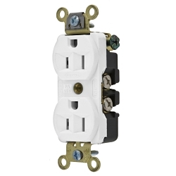 Hubbell HBL5252W Straight Blade Receptacle