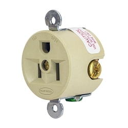 Hubbell HBL5258I Straight Blade Single Receptacle