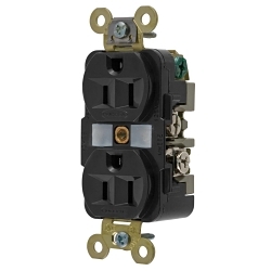Hubbell HBL5262BK Straight Blade Receptacle