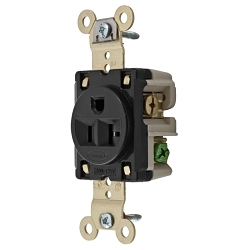 Hubbell HBL5361BK Straight Blade Receptacle