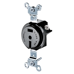 Hubbell HBL5552B Straight Blade Single Receptacle
