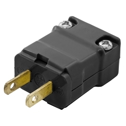 Hubbell HBL5867VBLK Valise Straight Blade Plug