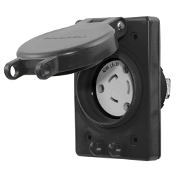 Hubbell HBL67W48BK Twist-Lock Locking Receptacle