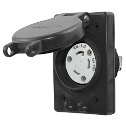Hubbell HBL69W48BK Twist-Lock Locking Receptacle