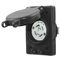 Hubbell HBL69W75BK Straight Blade Receptacle