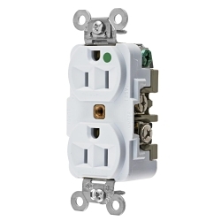 Hubbell HBL8200W Wiring Device-Kellems Straight Blade Receptacle