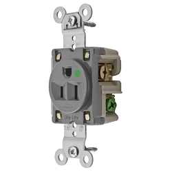Hubbell HBL8210GY Straight Blade Receptacle