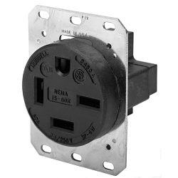 Hubbell HBL8460A Straight Blade Receptacle
