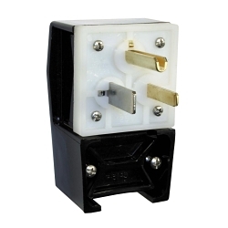 Hubbell HBL9361 1-Phase Angle Style Standard Grounding Cord Mount Straight Blade Plug